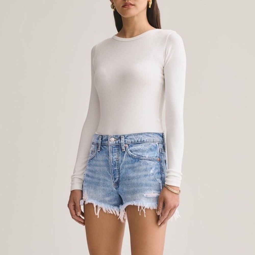 Agolde Swapmeet Parker Distressed Cutoff Shorts